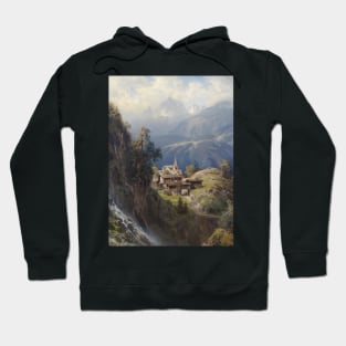 Village in the Bernese Alps by Adolf Mosengel Hoodie